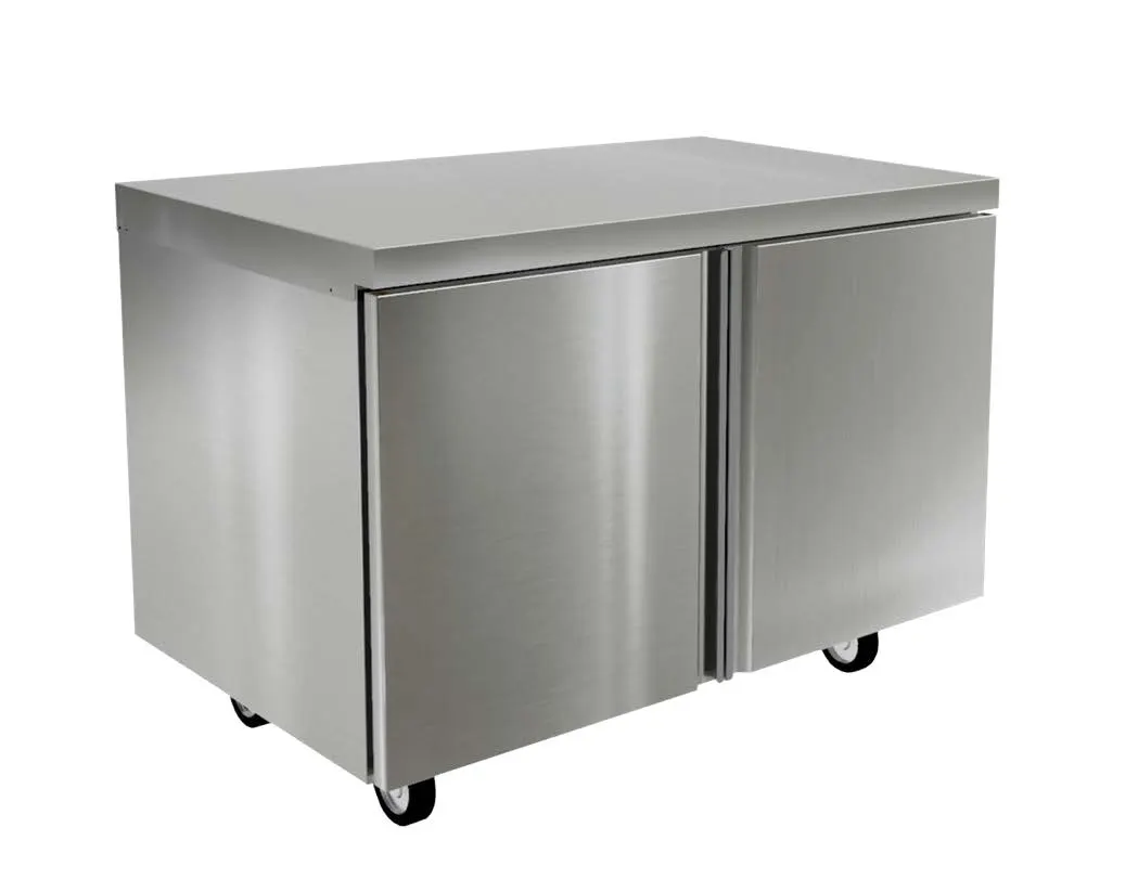 Delfield ST4448NP 48" 2-Section Worktop Refrigerator w/ 2 Doors, 4" Backsplash, 14.25 cu. ft.