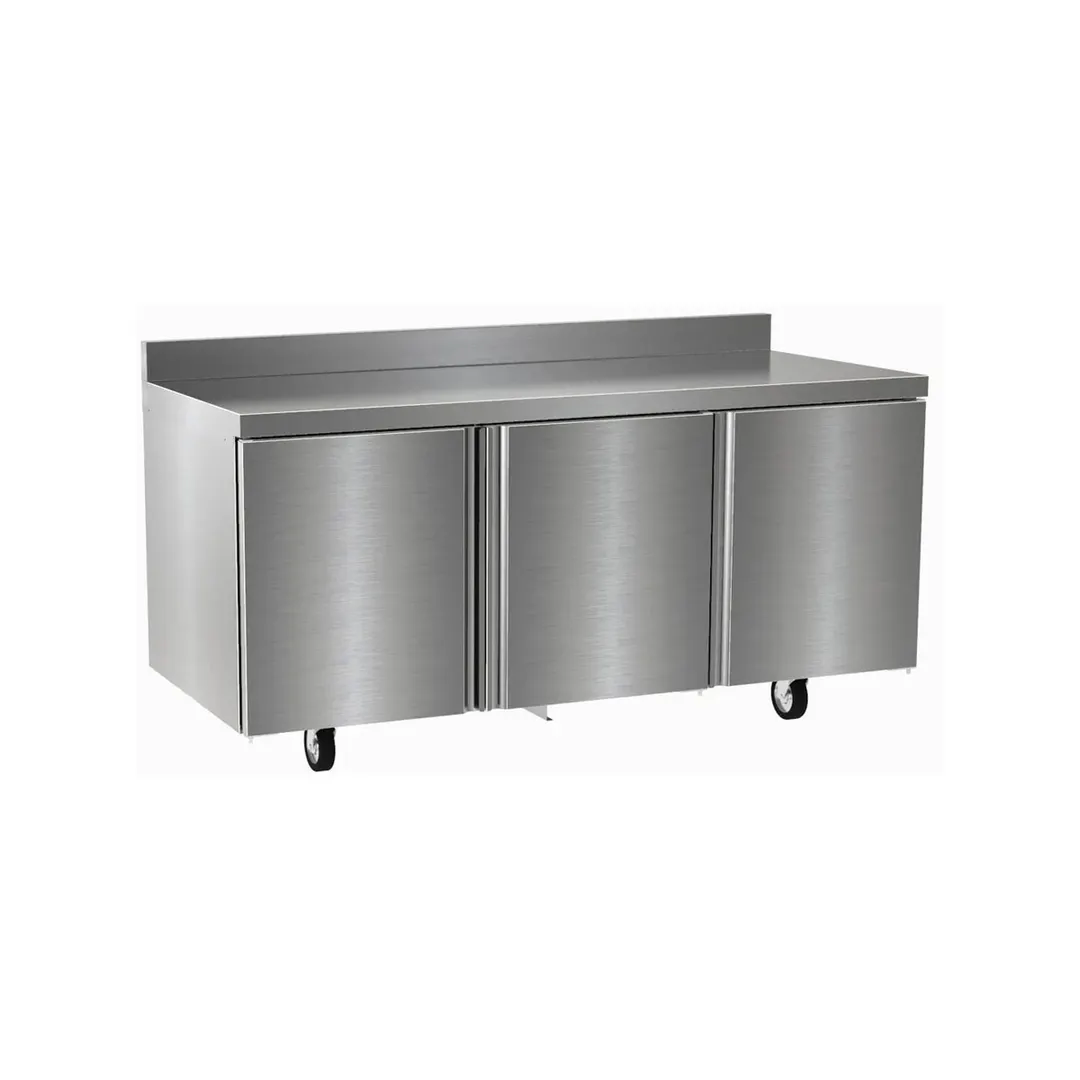 Delfield ST4472NP 72" 3-Section Worktop Refrigerator w/ 3 Doors, 4" Backsplash, 22.1 cu. ft.