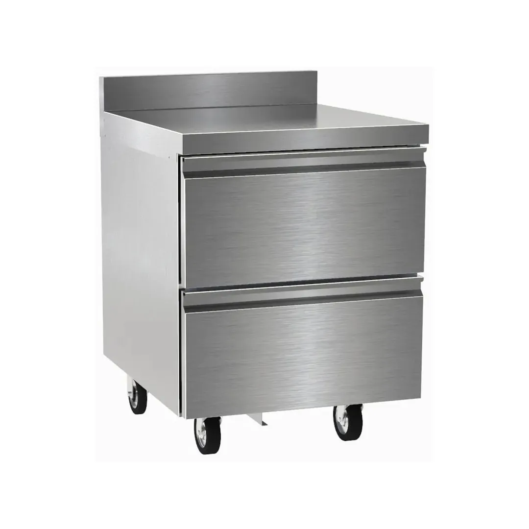 Delfield STD4424NP 24" 1-Section Worktop Refrigerator w/ 2 Drawers, 4" Backsplash, 6.35 cu. ft.