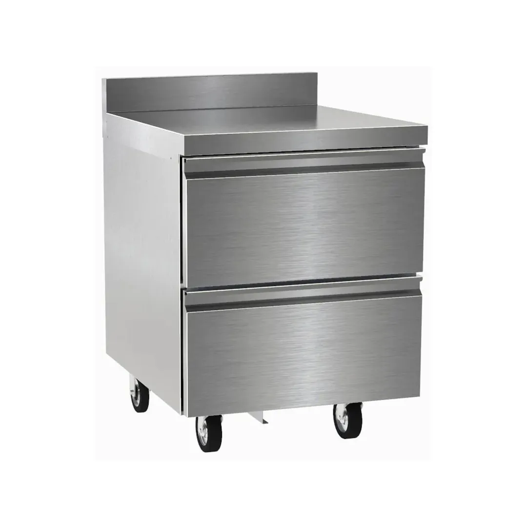 Delfield STD4427NP 27" 1-Section Worktop Refrigerator w/ 2 Drawers, 4" Backsplash, 7.35 cu. ft.