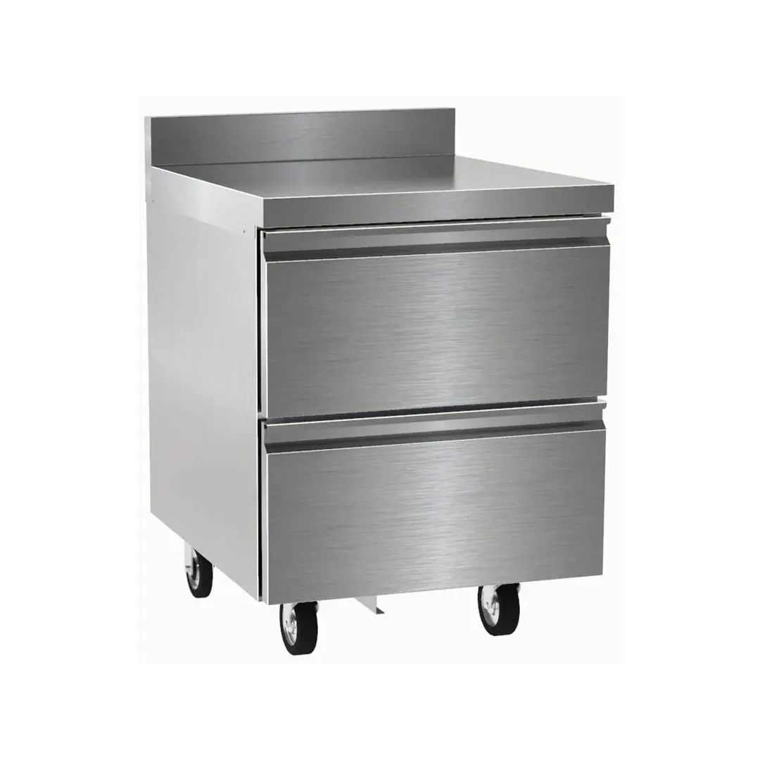 Delfield STD4527NP 27" 1-Section Worktop Freezer w/ 2 Drawers, 4" Backsplash, 7.14 cu. ft.