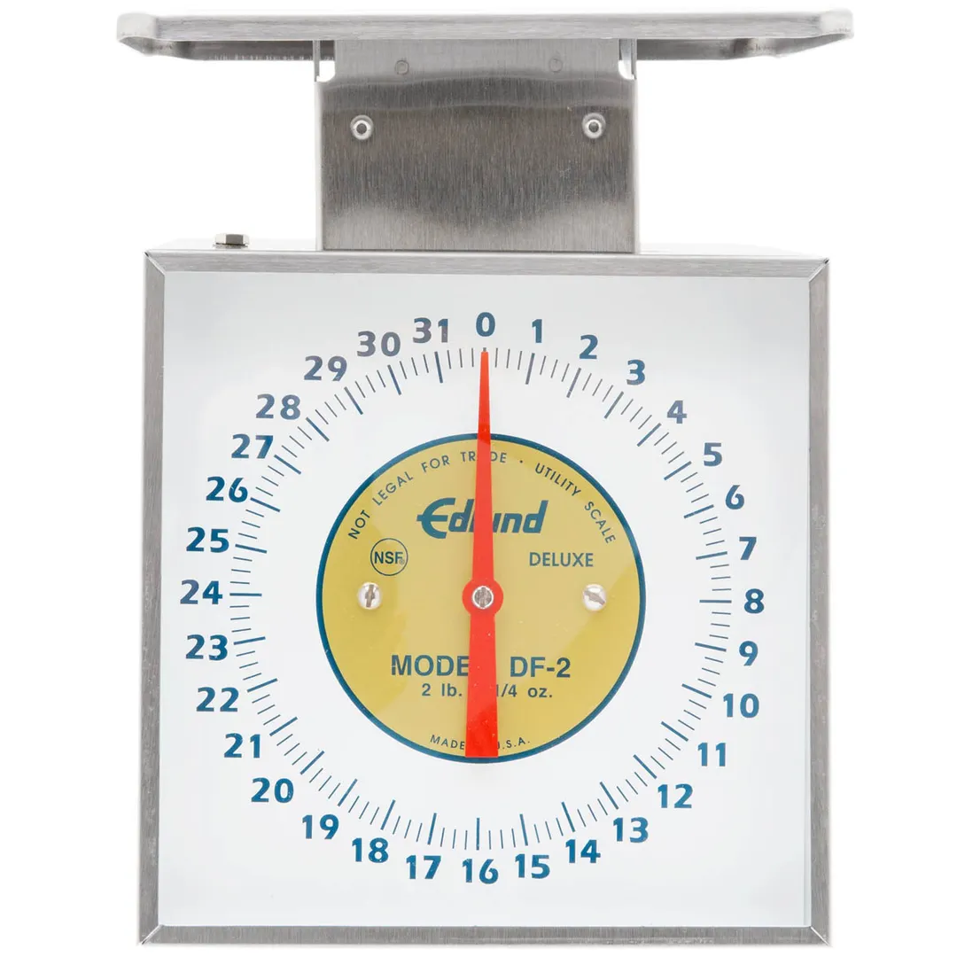 Edlund DF-2 Portion Scale – 1-9 lb Capacity, Fixed Dial, 32 oz/¼ oz Graduation, Stainless Steel