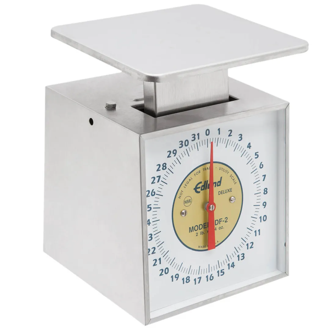 Edlund DF-2 Portion Scale – 1-9 lb Capacity, Fixed Dial, 32 oz/¼ oz Graduation, Stainless Steel