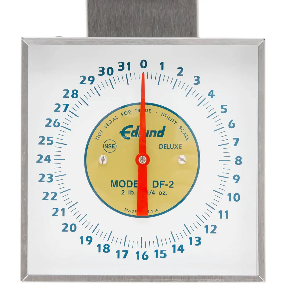 Edlund DF-2 Portion Scale – 1-9 lb Capacity, Fixed Dial, 32 oz/¼ oz Graduation, Stainless Steel