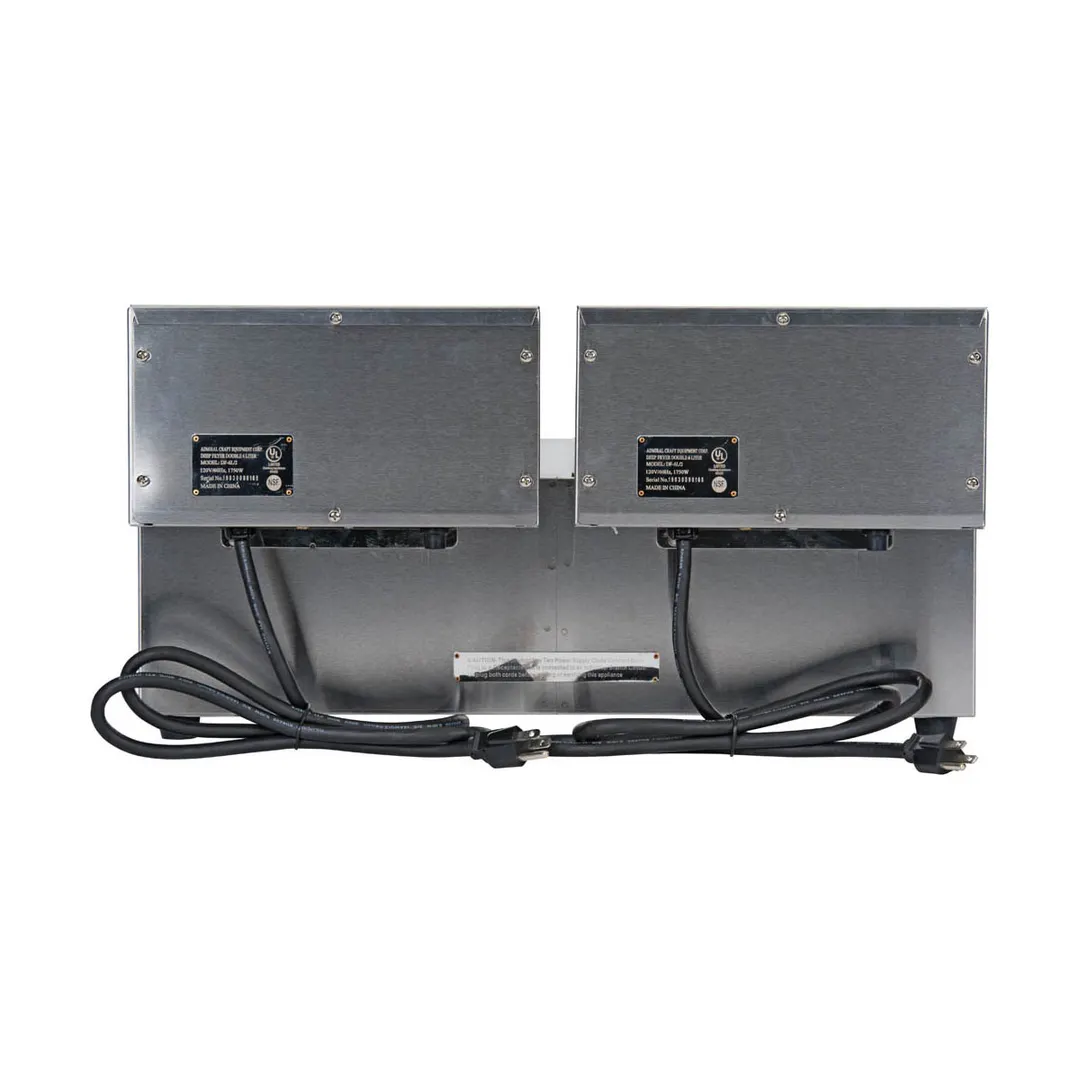 Adcraft DF-6L/2 Double Tank Countertop Electric Deep Fryer w/ 2 Fryer Baskets, 15 lb/hour Per Pot