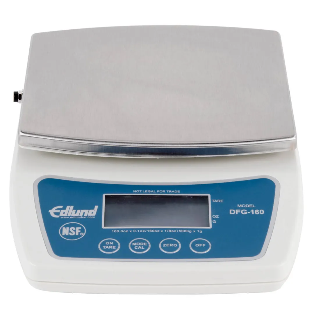 Edlund DFG-160 Portion Scale – 160 oz Capacity, 0.1 oz Resolution, 6” Stainless Steel Platform, LCD Display