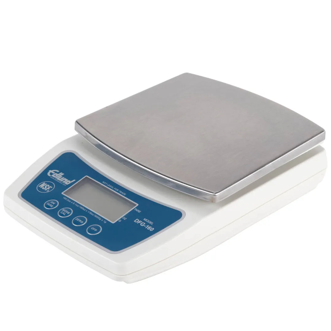 Edlund DFG-160 Portion Scale – 160 oz Capacity, 0.1 oz Resolution, 6” Stainless Steel Platform, LCD Display