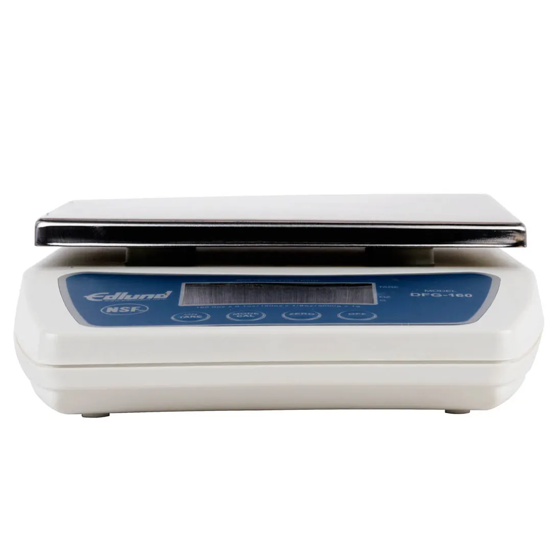 Edlund DFG-160 Portion Scale – 160 oz Capacity, 0.1 oz Resolution, 6” Stainless Steel Platform, LCD Display