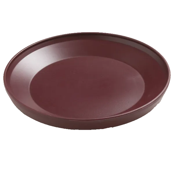 Dinex DX107761 - Insulated 9-1/2" Dia x 1-3/4" H Cranberry, Fits 9" Heated Plate, 12/Case