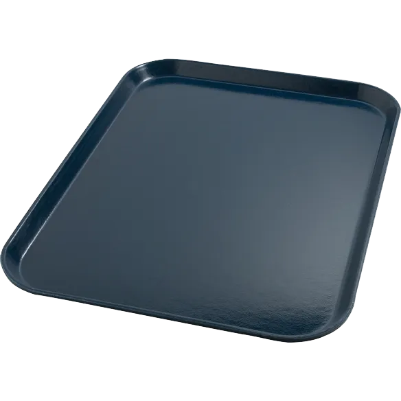 Dinex DX1089I50 Tray – 14" x 18" Rectangular Fiberglass Serving Tray, Midnight Blue, Size I - 1/Case