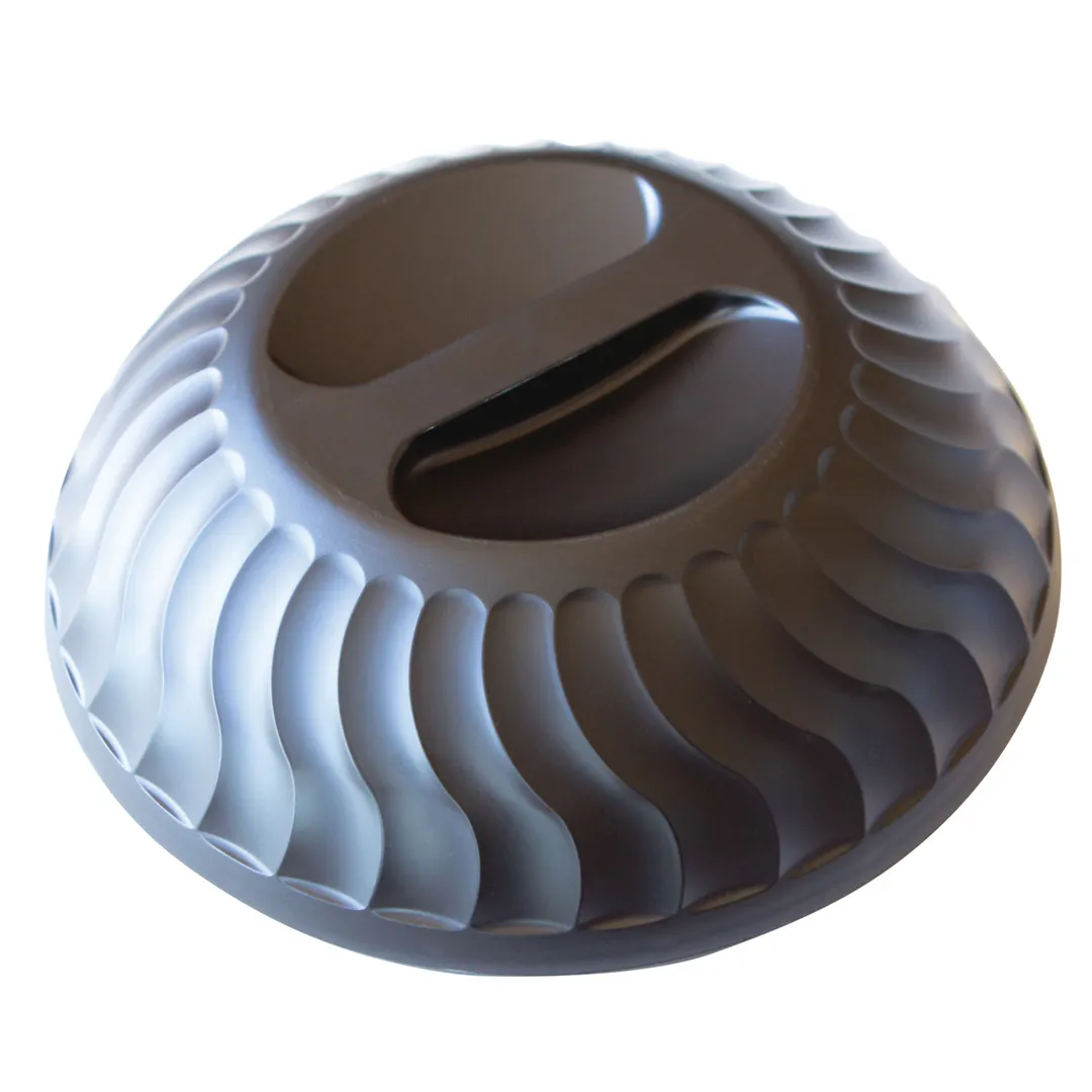 Dinex DX340003 Turnbury Insulated Dome, 10" Dia, Fits 9" Plate, Black Plastic Handle - 12/Case
