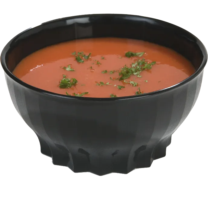 Dinex DX9300B03 Tropez Convection Thermal Bowl, 9 Oz, Black Resin High‑Temp Plastic - 48/Case