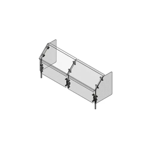 Dinex DXD445P Sneeze Guard, 4-Well, 61-7/8"W X 19-1/8"D X 28-2/11"H, Stationary