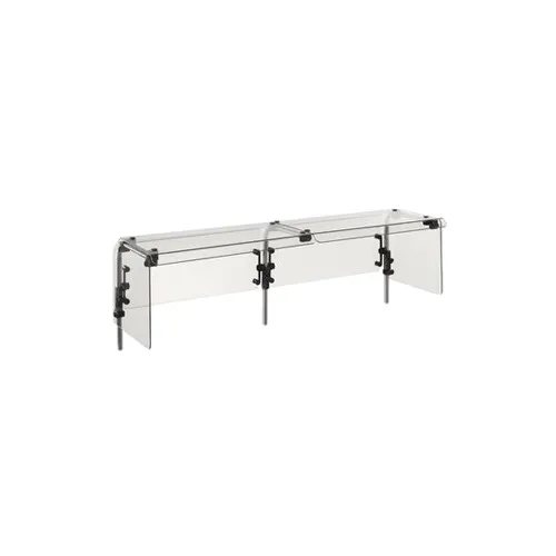 Dinex DXD690P Sneeze Guard, 6-Well, 89-7/8"W X 25-3/8"D X 21-1/2"H, Stationary