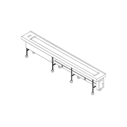 Dinex DXIESFB18 Tray Make-Up Conveyor, Fabric Belt, 18' Section, Variable Speed