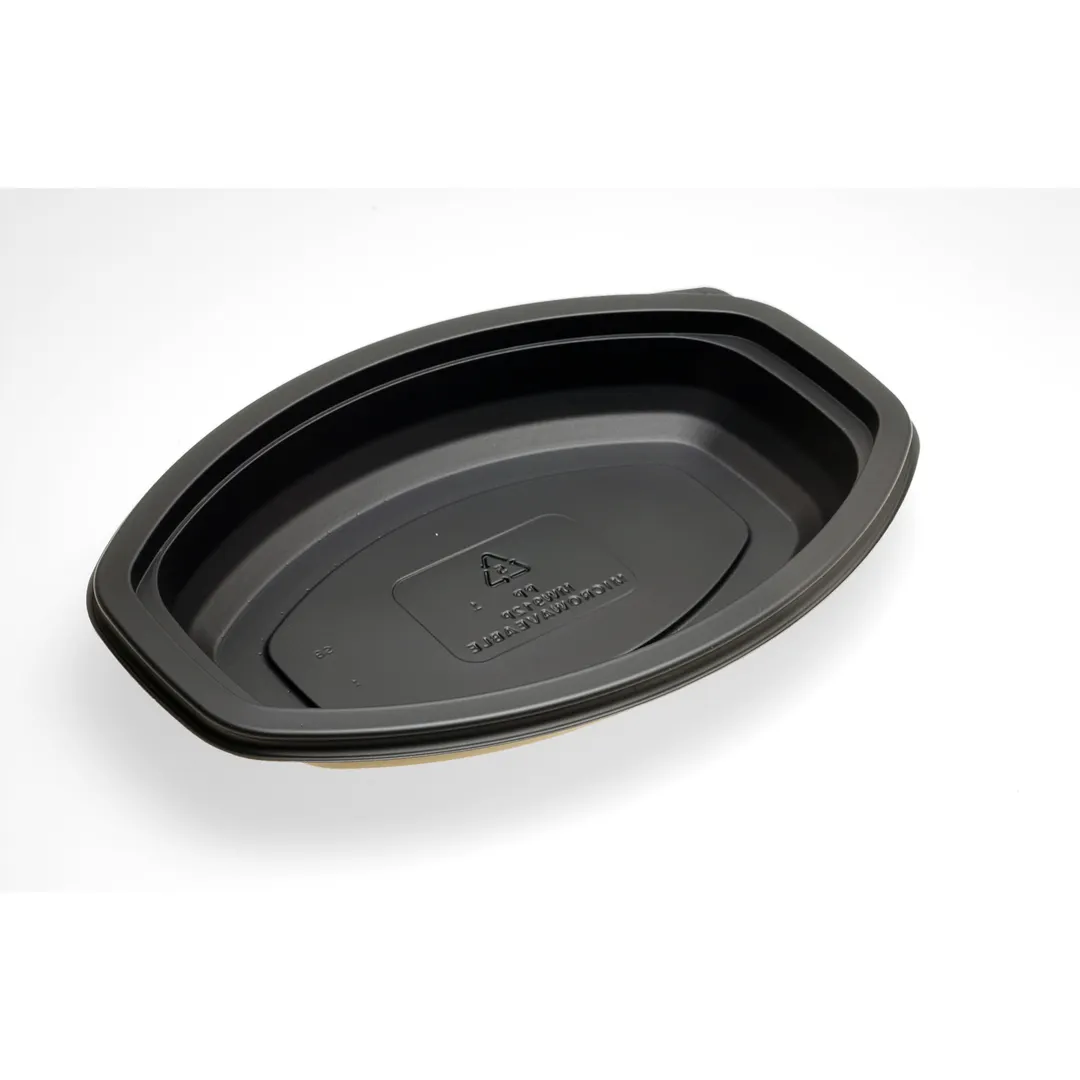 Dinex DXMW912PBLK - Proex 12 Oz. Casserole, 8" x 5-1/2" Oval, Microwaveable Polypropylene - 1/Case