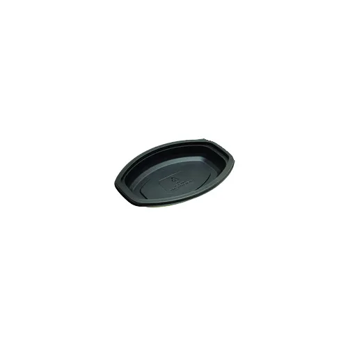 Dinex DXMW916PBLK - 16 Oz Container, 8" x 5.5" x 1.5" Black Polypropylene Microwaveable - 1/Case
