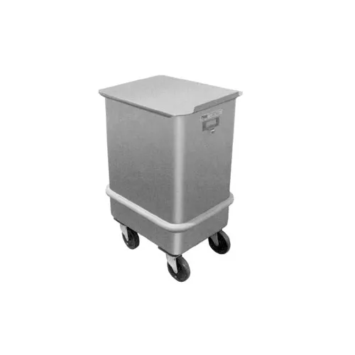 Dinex DXP4775 Mobile Ingredient Bin, 75‑Lb Steel, Sliding Cover, Bumper, 4" Swivel Casters