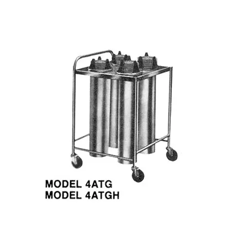 Dinex DXP4ATGH7 Heated Dish Dispenser, Open Tubular Frame, Mobile Design