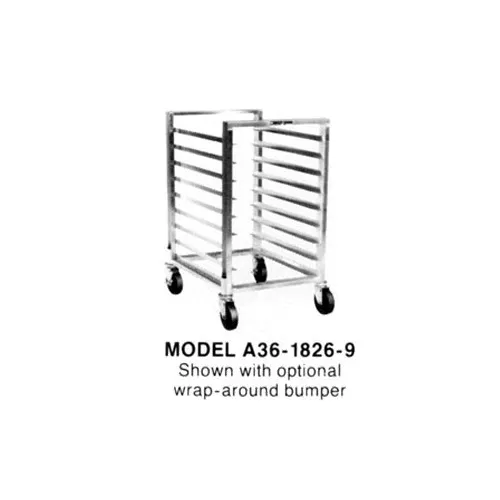 Dinex DXPA60182610 Mobile End Load Full Height Sheet Pan Rack w/ Slides for (10) 18" x 26" Pans
