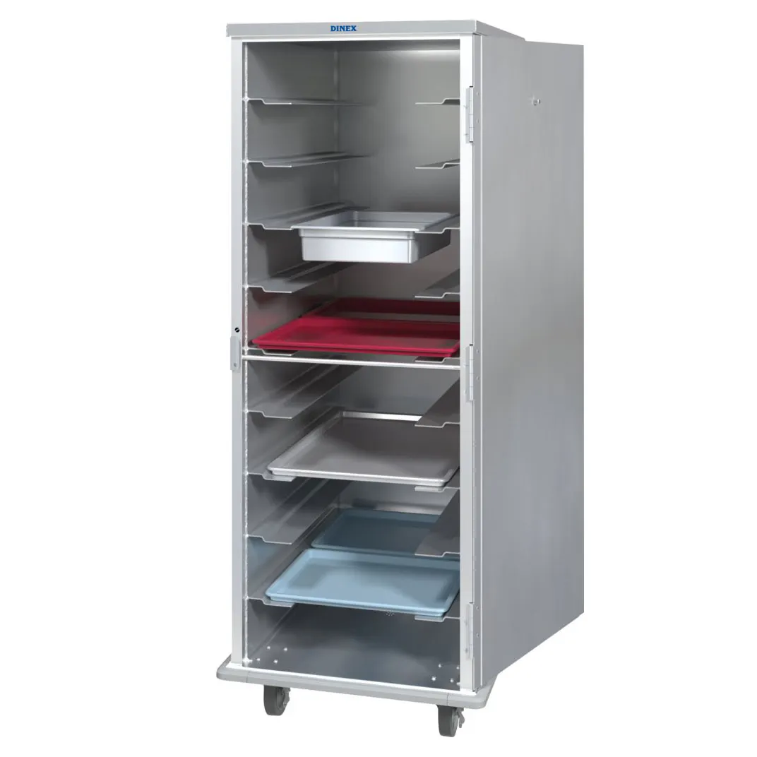 Dinex DXPAL1T1D10 Enclosed Tray Delivery Cart with 10 Tray Capacity, 1-Compartment