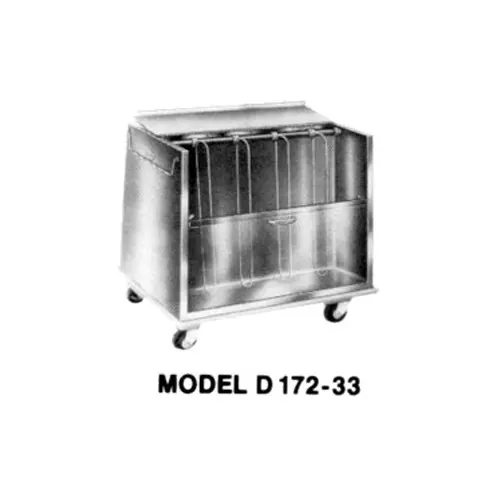 Dinex DXPD17023 23"L Extra Low Enclosed Heated Dish Storage Cart w/ 2 Compartment