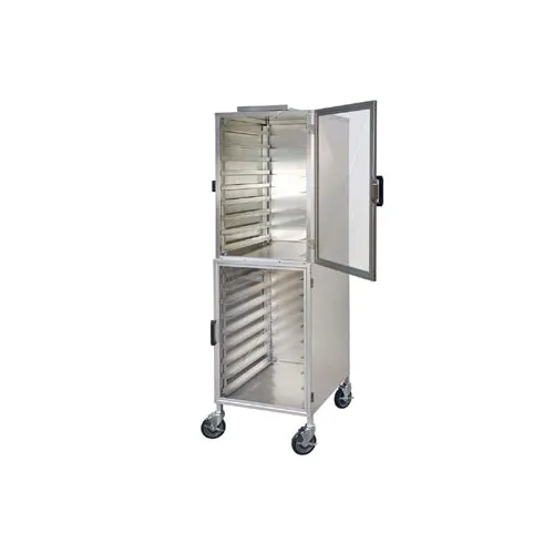Dinex DXPER18R Silver Enclosed Right-Hinged Rack Display Cabinet - (18) 18" x 26" Sheet Pans