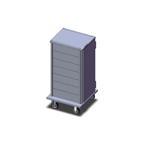 Dinex DXPICT7S 7 Tray TQ Economy Meal Delivery Cart w/ 1 Compartment, 1 Door