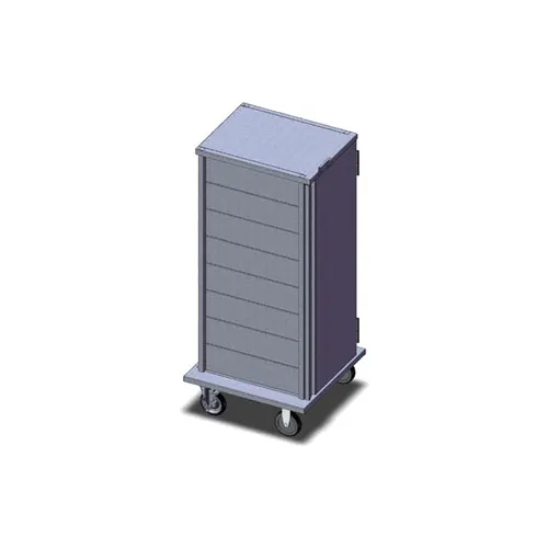Dinex DXPICT8S 8 Tray TQ Economy Meal Delivery Cart w/ 1 Compartment, 1 Door
