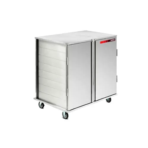 Dinex DXPICTPT282D 28 Tray TQ Economy Meal Delivery Cart w/ 2 Compartments, 2 Doors, Pass Thru