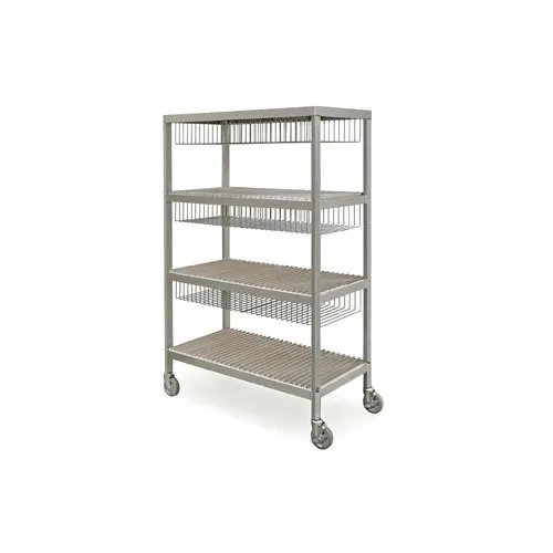 Dinex DXPMPR604M Aluminum Drying & Transport Rack w/ 4-Shelf with Guides On 1-1/2" Centers