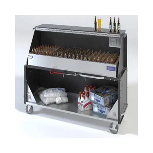 Dinex DXPPB524IBTBK Dinex Ice Chest Portable Bar, 62-1/2"L X 20-4/5"D X 47"H
