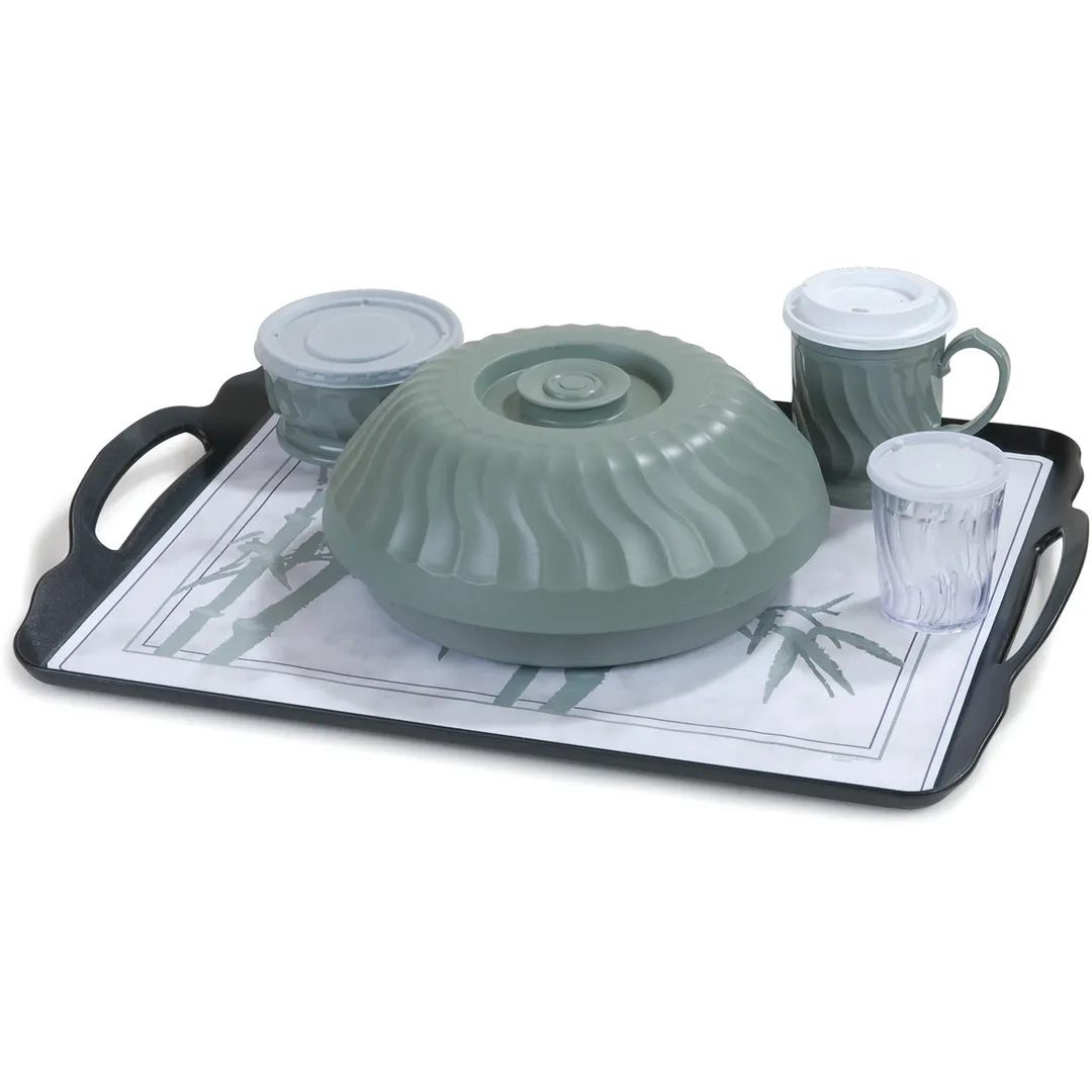Dinex DXRST1520NSQ03 Tray 15" x 20" Rect Low‑Prof Hand Non‑Skid Black Plastic NSF Dish‑Safe - 1/Case
