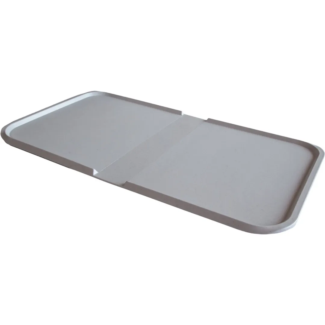 Dinex DXSC132223 Patient Tray – 13" x 22" Gray Fiberglass, Rectangular, Heat‑Resistant – Case