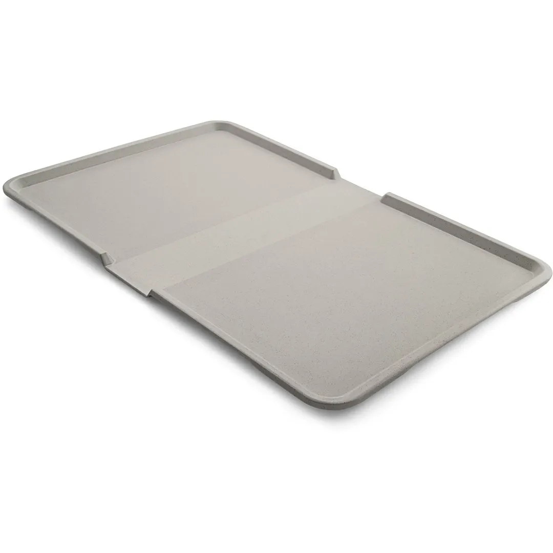 Dinex DXSC1531006 Patient Tray 12" x 21" Gray Fiberglass, Heat‑Resistant 300°F, Dishwasher‑Safe 24/Case