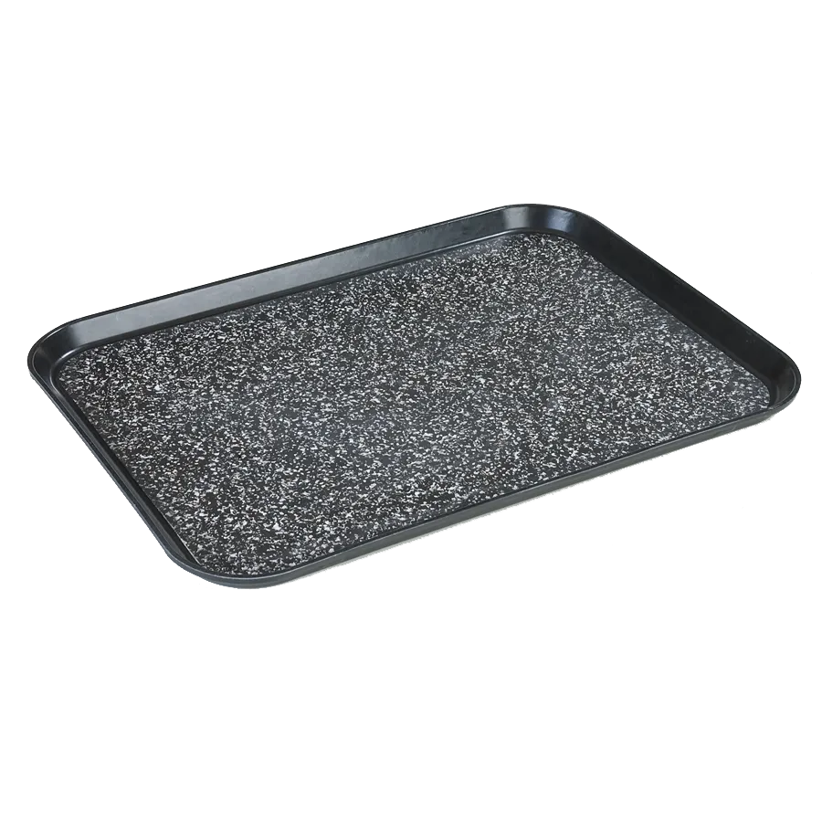 Dinex DXSMC1418NSM03 Patient Tray 14" x 18" Black Fiberglass Rectangular Non‑Skid NSF - Case