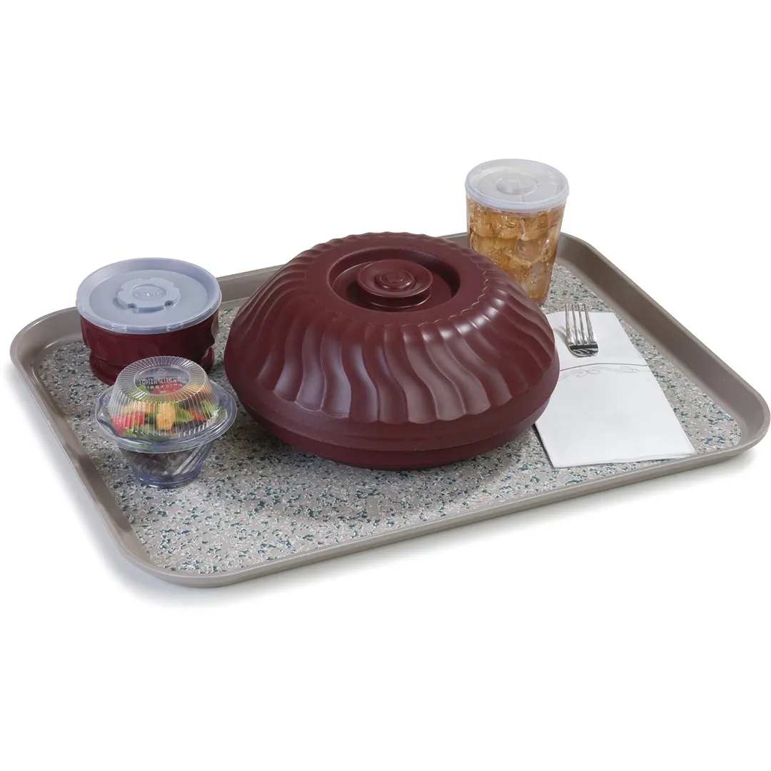 Dinex DXSMC1418NSM31 Patient Tray, 14" x 18" Brown Fiberglass, Non‑Skid, Dishwasher‑Safe - 1/Case