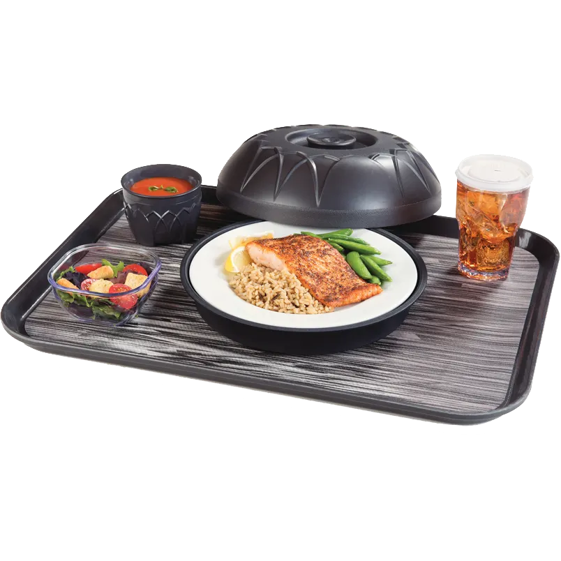 Dinex DXSMC1418NSQ44 Patient Tray, 14" x 18", Grays Fiberglass Non‑Skid NSF Dishwasher Safe - 1/Case