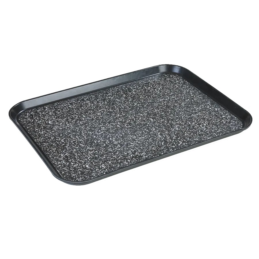 Dinex DXSMC1520NSM03 Patient Tray, 15" x 20" Black Fiberglass, Non‑Skid, NSF - 1/Case