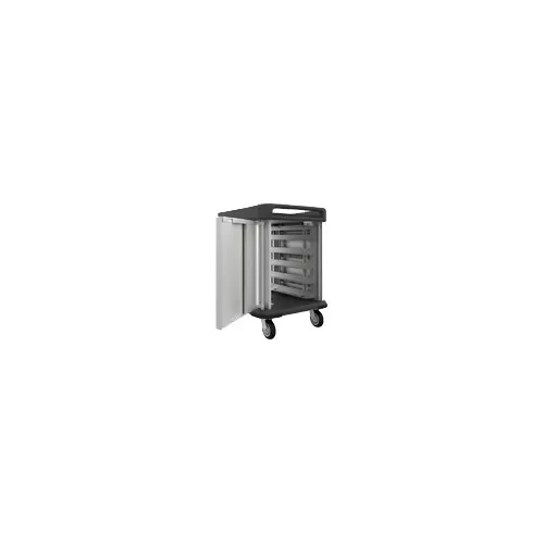 Dinex DXSU2T1DPT10 Stainless Steel 10 Trays TQ Supreme Meal Delivery Cart w/ 2 Doors