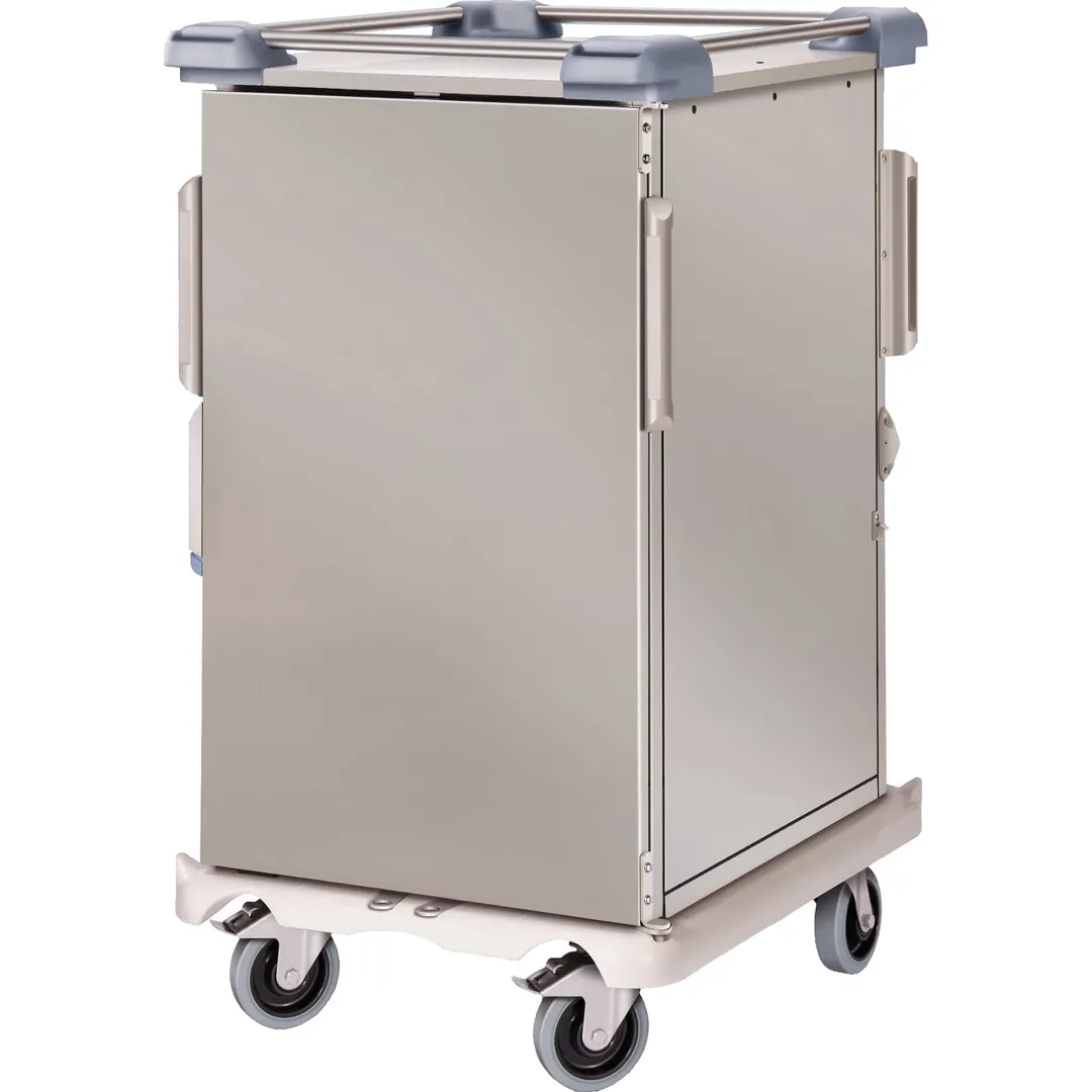 Dinex DXTAIII4792024 Stainless Steel 24 Trays Junior Meal Delivery Cart w/ 2 Doors