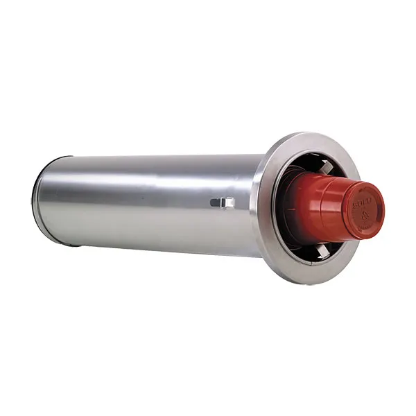 Dispense‑Rite ADJ‑2S In‑Counter Cup Dispenser, 19" Steel, Two‑Spring, 8‑44 Oz Cups 3"‑4‑5/8" Rim NSF