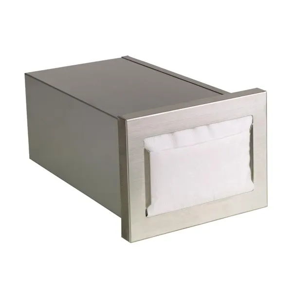 Dispense-Rite CMND-1 Built‑In Horiz. Napkin Dispenser, Holds 4½”‑5” x 6½” Napkins, Stainless Steel