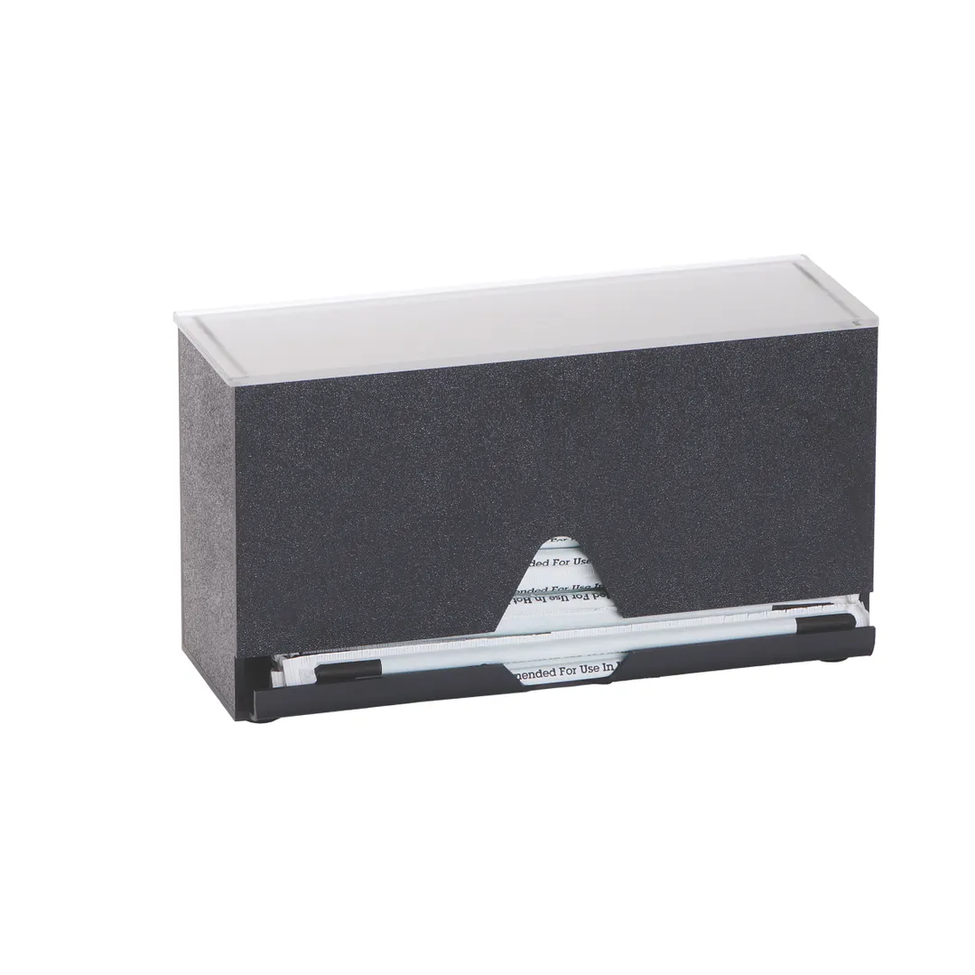 Dispense-Rite CT-STR-12BT Dispenser, Black Plastic SingleSide 6-7/8"H×12-1/2"W×4-3/4"D, ~100 Straws