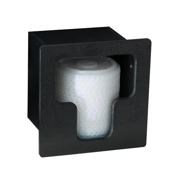 Dispense-Rite FMVL-1 Built-In Lid Dispenser, 1 Section, 7" H x 7" W x 5-1/2" D, Polystyrene Black