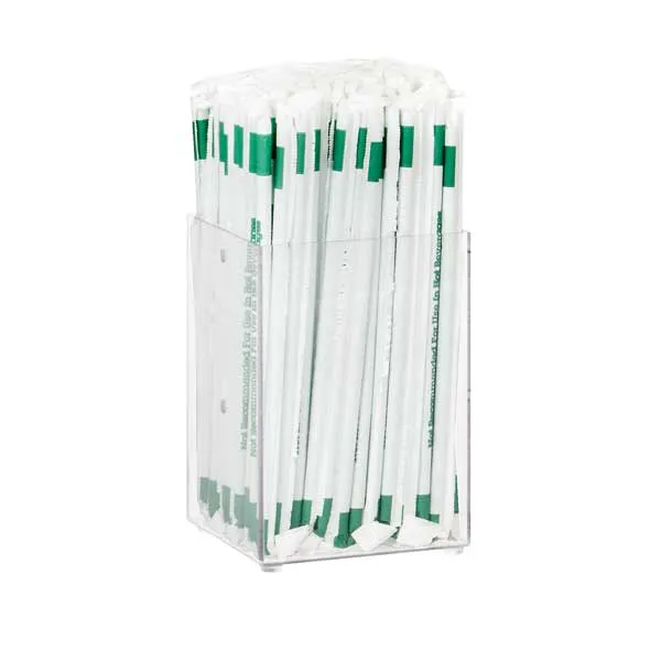 Dispense‑Rite MSH‑1 Straw Holder – Modular Design, 6" H x 4" W x 4" D, Clear Acrylic