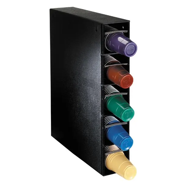 Dispense-Rite PL-CT-5BT Cup Dispensing Cabinet, Adjustable, 5 Section,  6 to 46 Oz. Cups