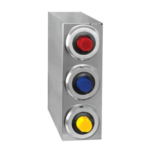 Dispense-Rite SLR-R-3SS Cup Dispensing Cabinet, 24-1/2" H X 8-1/8"W X 23"D, Stainless Steel
