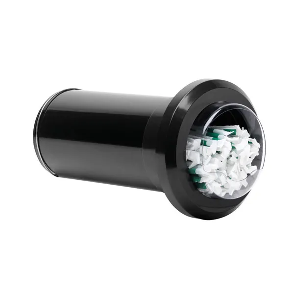 Dispense‑Rite SLR‑STRAW‑2 Black Cyl Dispenser 7‑1/8" Dia X 13" L 11‑3/4" Std/Jmb Straws Plastic NSF