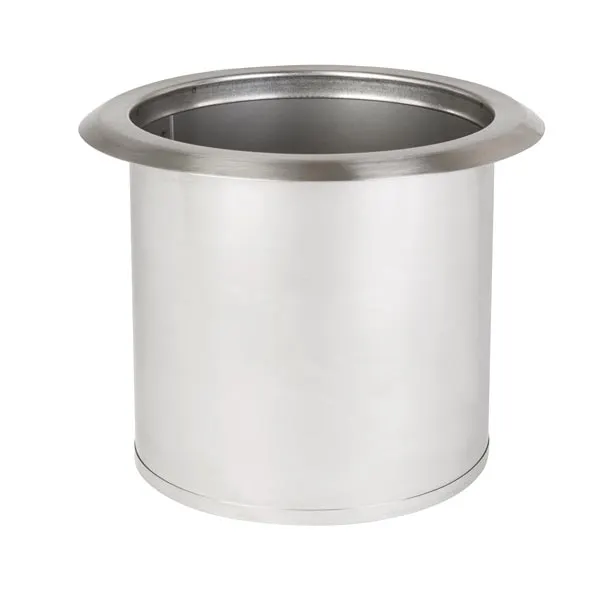 Dispense-Rite TCD-2-NB Trash Chute, Drop-In, 7-5/8" Dia. x 6"H, 6-1/4" Cut-Out, Stainless Steel
